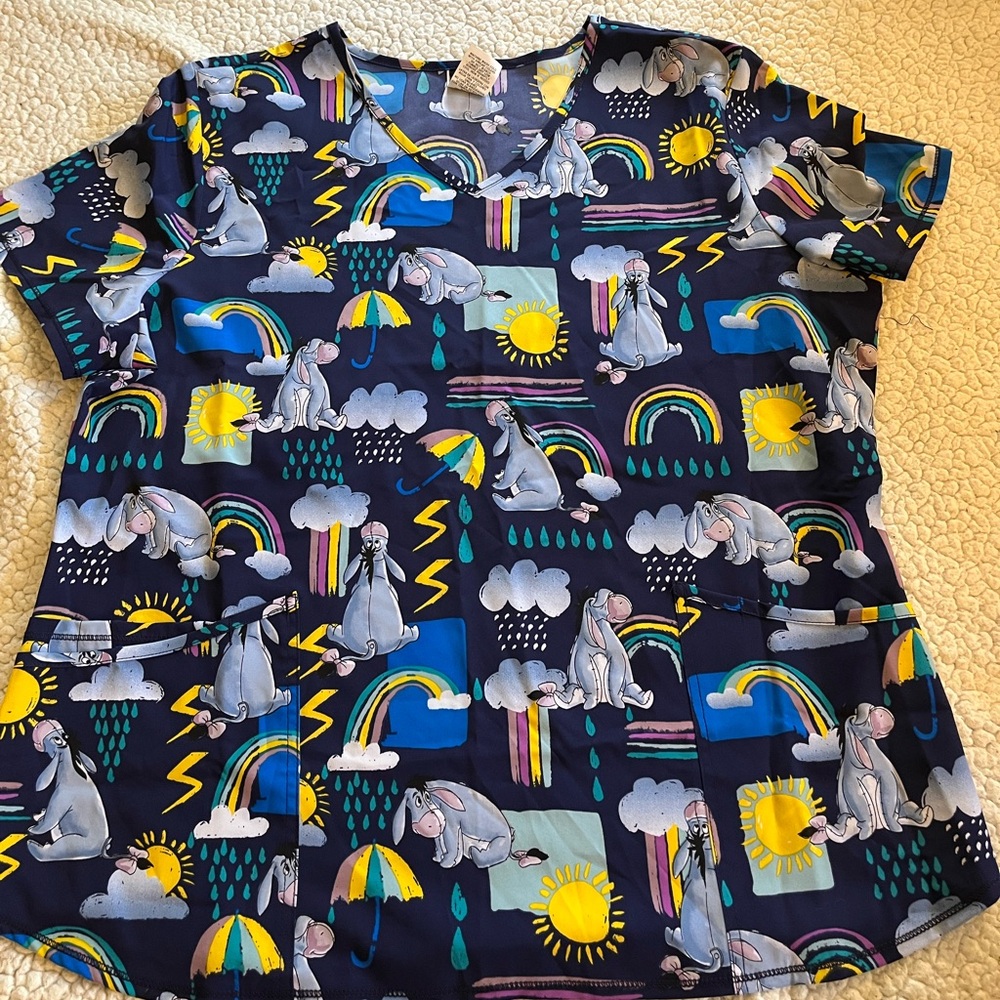 Disney scrub shirt